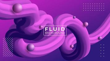 Abstract gradient 3d fluid wavy colorful modern background illustration. vector