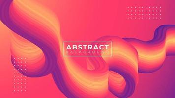 Abstract gradient 3d fluid wavy colorful modern background illustration. vector