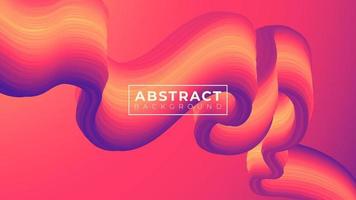 Abstract gradient 3d fluid wavy colorful modern background illustration. vector