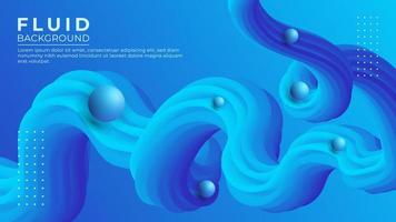 Abstract gradient 3d fluid wavy colorful modern background illustration. vector