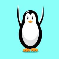 lindo personaje de pinguino vector