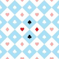 Card Suits Blue Red White Chess Board Diamond Background