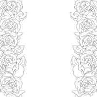 Carnation Flower Outline Border vector