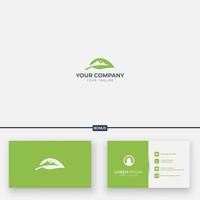 nature and mountain leaf logo vector