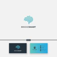 abstract mind and smart logo simple vector