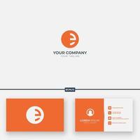 circle commerce logo letter E logo design vector