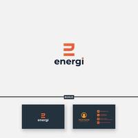 logotipo de la letra e para el logotipo de energía y potencia vector