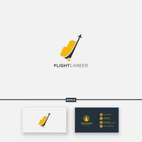 flight bag traveling logo modern vector