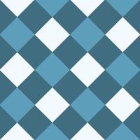 Ocean Blue White Diamond Chessboard Background vector