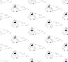 White Seal on White Background vector