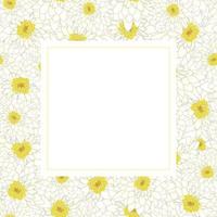 White Chrysanthemum Banner Card vector