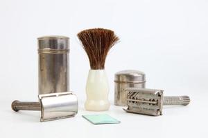 Antique shaving kit photo