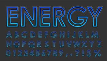 NEON style font design, alphabet letters and numbers, Eps10 vector. vector