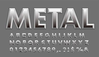 Set of metal letters. Typography design.Eps10 vector. vector