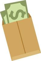 Money in envelope vector