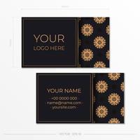 Business cards with Vintage decorative elements. Decorative floral business cards, oriental pattern, illustration. Islam, Arabic, Indian, Turkish, Pakistani, Chinese, ottoman motives. vector