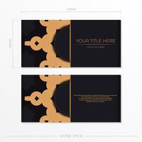 Luxurious postcard design with abstract vintage mandala ornament. Can be used as background and wallpaper. Elegant and classic vector elements ready for print and typography.