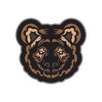 Boho style pattern with panda face. Good covers, fabrics, postcards and printing. Vector illustration.
