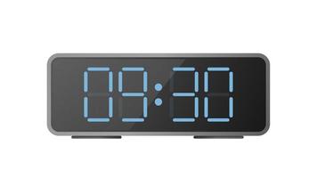 Electronic desk clock. Modern watches for the workplace. Isolated. Vector. vector