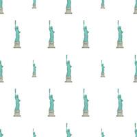 Seamless pattern with statue of liberty. Endless background. Good for postcards, prints, wrapping paper and backgrounds. Vector. vector