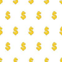 Seamless pattern inflatable ball in the shape of a dollar. Background for business. Suitable for backgrounds, cards and wrapping paper. Vector. vector