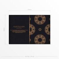 Luxury black and gold business card template vector