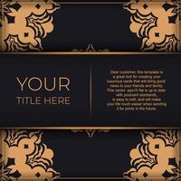 Luxury vintage background with gold and black elements vector