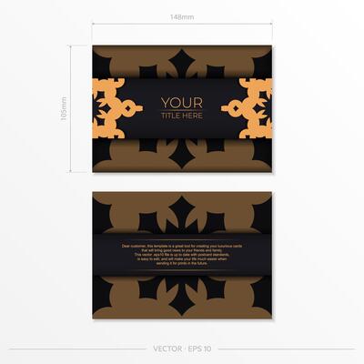 Luxurious postcard design with abstract vintage mandala ornament. Can be used as background and wallpaper. Elegant and classic vector elements are great for decoration.