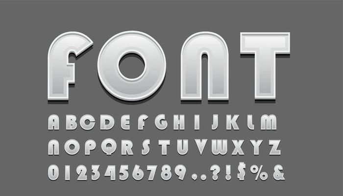 Set of metal stye letters. Typography design.Eps10 vector.