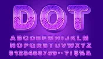 Dot style font design, alphabet letters and numbers, Eps10 vector. vector