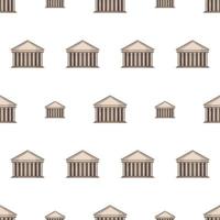Seamless pattern with pantheon. Endless background. Good for postcards, prints, wrapping paper and backgrounds. Vector. vector