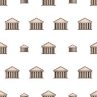 Seamless pattern with pantheon. Endless background. Good for postcards, prints, wrapping paper and backgrounds. Vector. vector