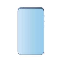 touchscreen mobile phone. The smartphone is isolated on a white background. Front view. vector