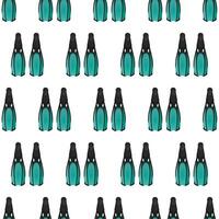 Seamless pattern. Green flippers. Diving flippers isolated on a white background. Endless background on the theme of diving, tourism and recreation at sea. vector