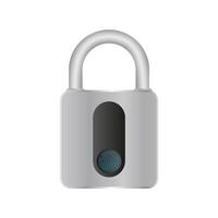 A lock with a blue button on it vector