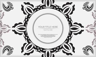 White luxury background with abstract ornament. Elegant and classic vector elements ready for print and typography.