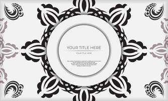 White luxury background with abstract ornament. Elegant and classic vector elements ready for print and typography.