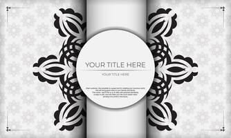 White luxury background with Indian ornaments. Elegant and classic vector elements ready for print and typography.