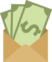 Money in envelope vector