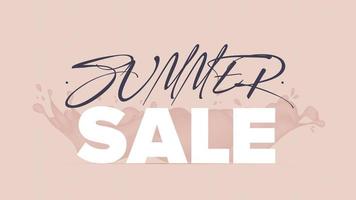 Summer Sale. Pink stylish sale banner. Poster to illustrate discounts, promotions and sales. Vector illustration