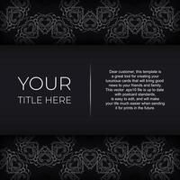 Black and white background with ornate pattern vector