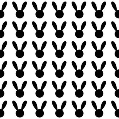 Black Rabbit White Background