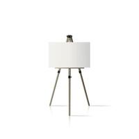 Wooden easel. Easel with an empty canvas isolated on a white background. Vector illustration.