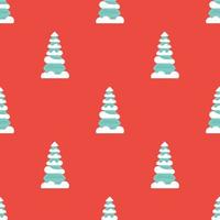 Seamless pattern with Christmas trees. Vector illustration with Christmas elements.