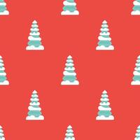 Seamless pattern with Christmas trees. Vector illustration with Christmas elements.