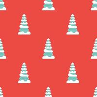 Seamless pattern with Christmas trees. Vector illustration with Christmas elements.