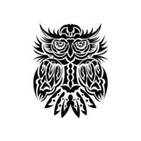 Owl tattoo. Good for prints. Isolated. Vector illustration.