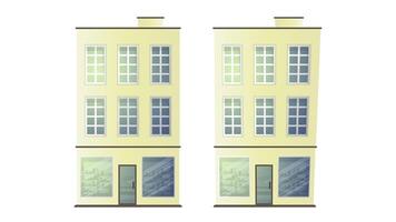 Vector illustration of high-rise buildings. Buildings for the design of the city. Isolated on a white background.