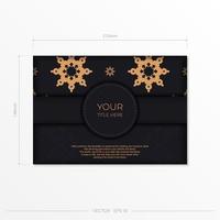 Luxurious invitation card design with abstract vintage ornament. Can be used as background and wallpaper. Elegant and classic vector elements are great for decoration.