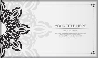 White luxury background with abstract ornament. Elegant and classic vector elements.